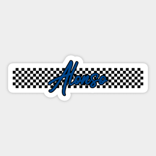 Race Flag Design - Fernando Alonso 2021 Sticker